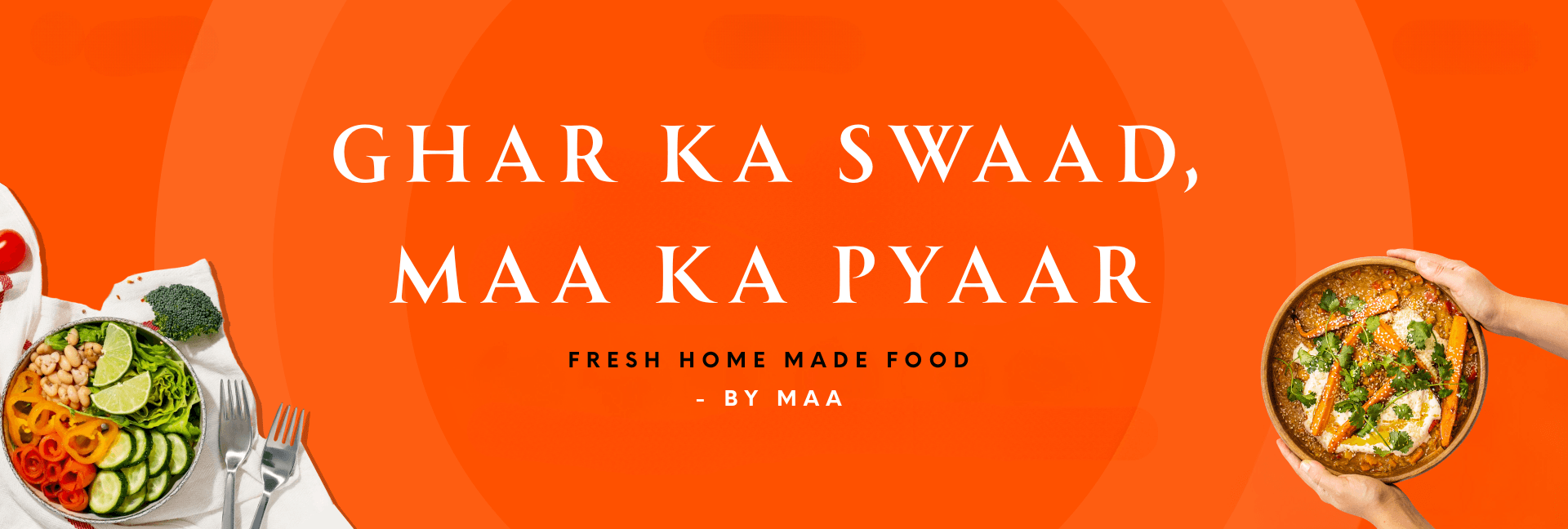 Delicious homemade food banner